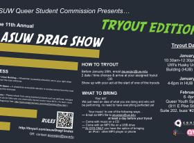 ASUW Drag Show Tryouts Poster&nbsp;2013