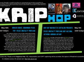 Krip Hop Broken Bodies, Brainwash Ph.Ds. PBP: Police Brutality Profiling Poster&nbsp;2013